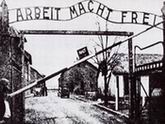 Campo de concentracin de Auschwitz. El trabajo os har libres, reza el cartel de la entrada