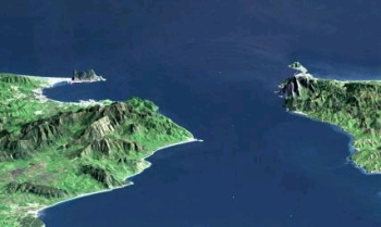 Modelo digital del Estrecho de Gibraltar obtenido por la misin SRTM 